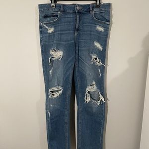 Garage stretchy ripped boyfriend jeans